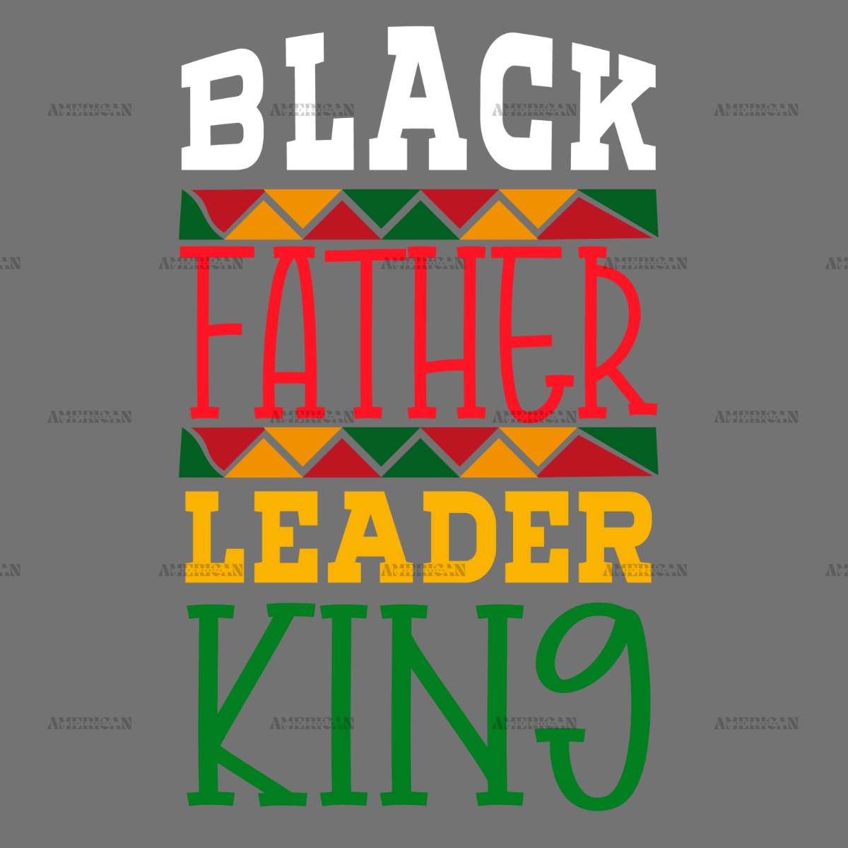 Black Father Leader King DTF Transfer