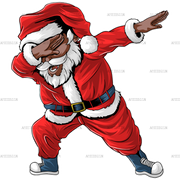 Black Santa-1 DTF Transfer