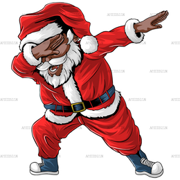 Black Santa-1 DTF Transfer