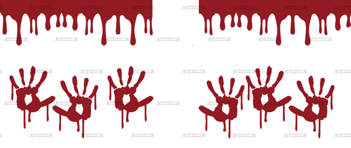 Blood Dripping Hand-1 UV DTF Transfer