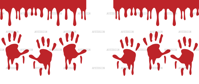 Blood Dripping Hand-2 UV DTF Transfer