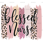 Brush Stroke Blessed Nurse DTF Transfer