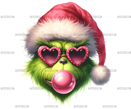 Bubble Grinch-3 DTF Transfer