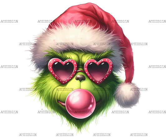 Bubble Grinch-3 DTF Transfer