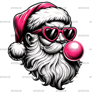 Bubble Santa-3 DTF Transfer