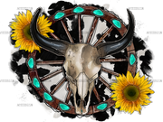 Bull Skull DTF Transfer