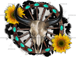 Bull Skull DTF Transfer