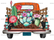 Cactus Truck DTF Transfer