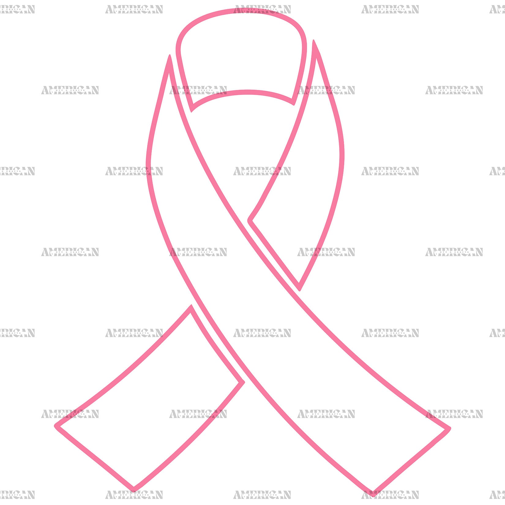 Cancer Awareness Ribbon Outline DTF Transfer – American HTV Supply - Dallas