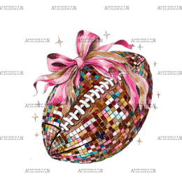 Cancer Footbll Bow DTF Transfer