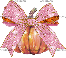 Cancer Pumpkin Bow-2 DTF Transfer