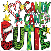 Candy Cane Cutie DTF Transfer