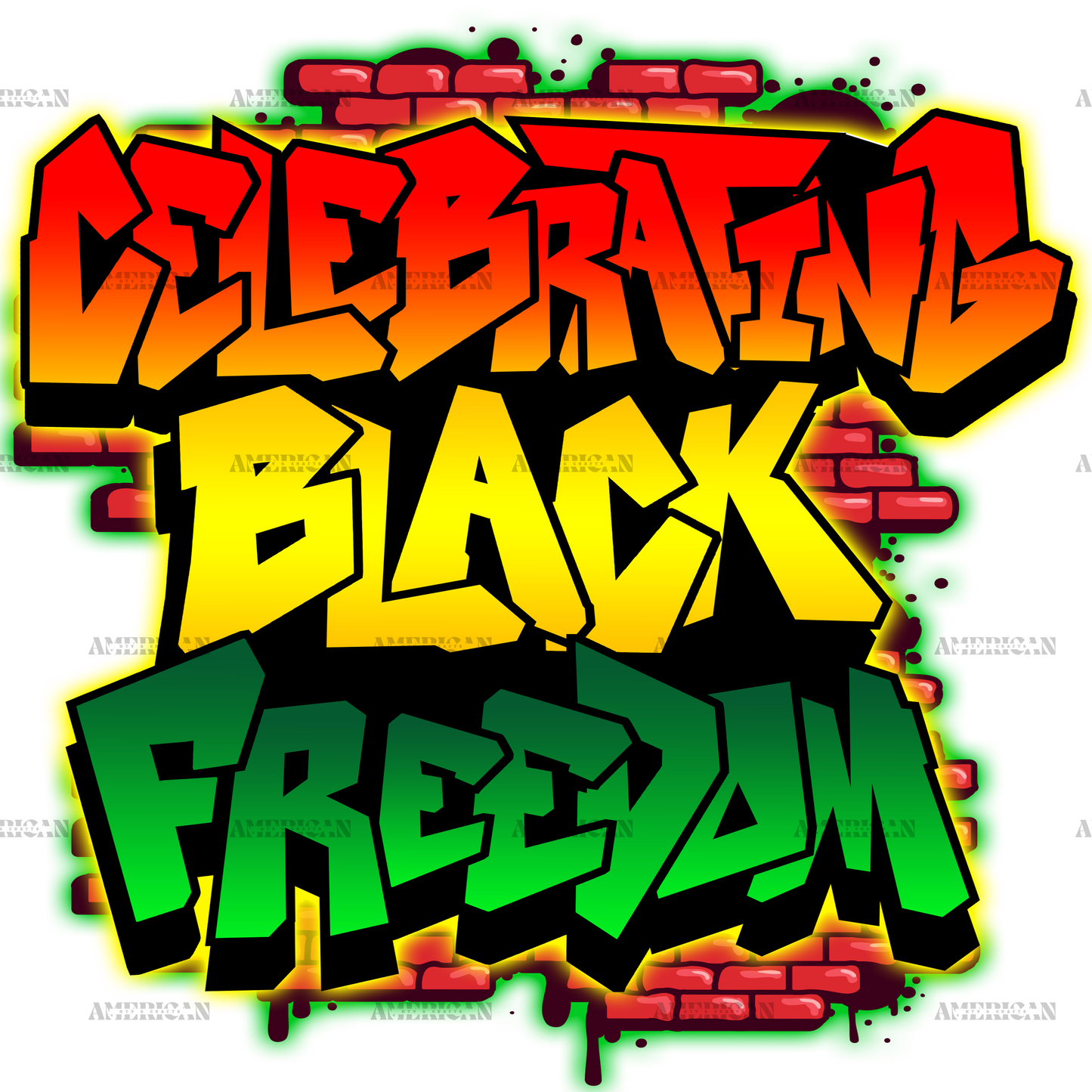 Celebrating Black Freedom DTF Transfer