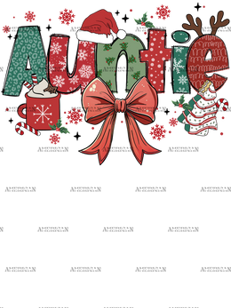 Christmas Auntie DTF Transfer
