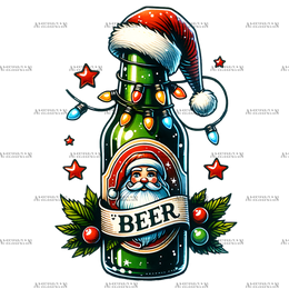 Christmas Beer DTF Transfer