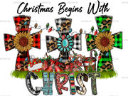 Christmas Begins With Christ DTF Transfer