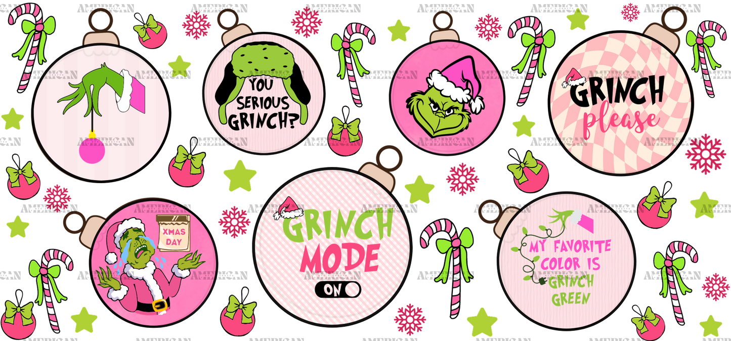 Christmas Bells Grinch UV DTF Transfer