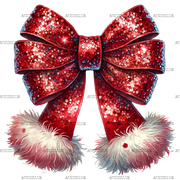Christmas Bow-4 DTF Transfer