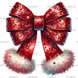 Christmas Bow-4 DTF Transfer