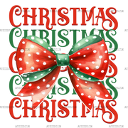 Christmas Bow DTF Transfer