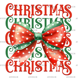 Christmas Bow DTF Transfer