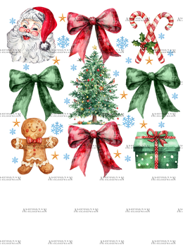 Christmas Bows-1 DTF Transfer