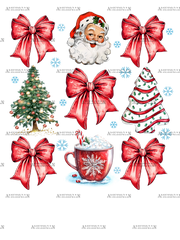 Christmas Bows-3 DTF Transfer