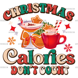 Christmas Calories Don't Count-1 DTF Transfer