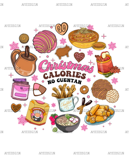 Christmas Calories No Cuentan-2 DTF Transfer