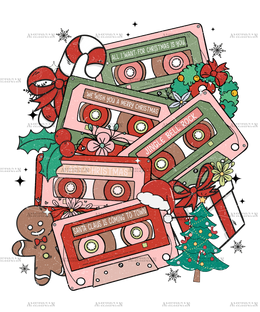 Christmas Catset-2 DTF Transfer