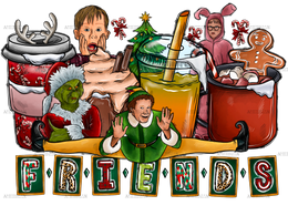 Christmas Friends DTF Transfer