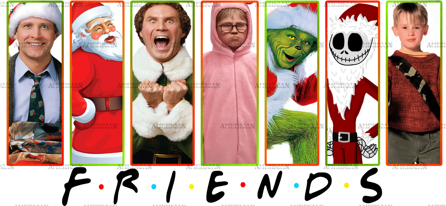 Christmas Friends Frame UV DTF Transfer