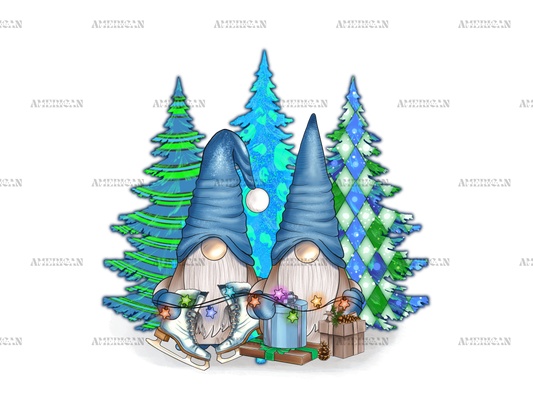 Christmas Gnomes Skate Shoes DTF Transfer