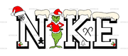 Christmas Grinch Nike White DTF Transfer