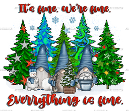 Christmas Everything Is Fine DTF Transfer