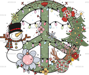 Christmas Peace DTF Transfer