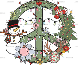 Christmas Peace DTF Transfer
