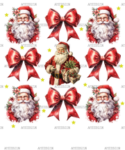 Christmas Santa Bows DTF Transfer