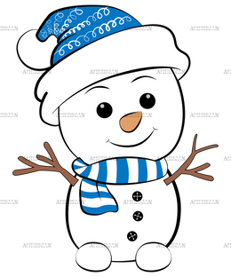 Christmas Snowman DTF Transfer