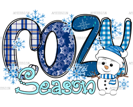 Christmas Snowman Cozy Season DTF Transfer