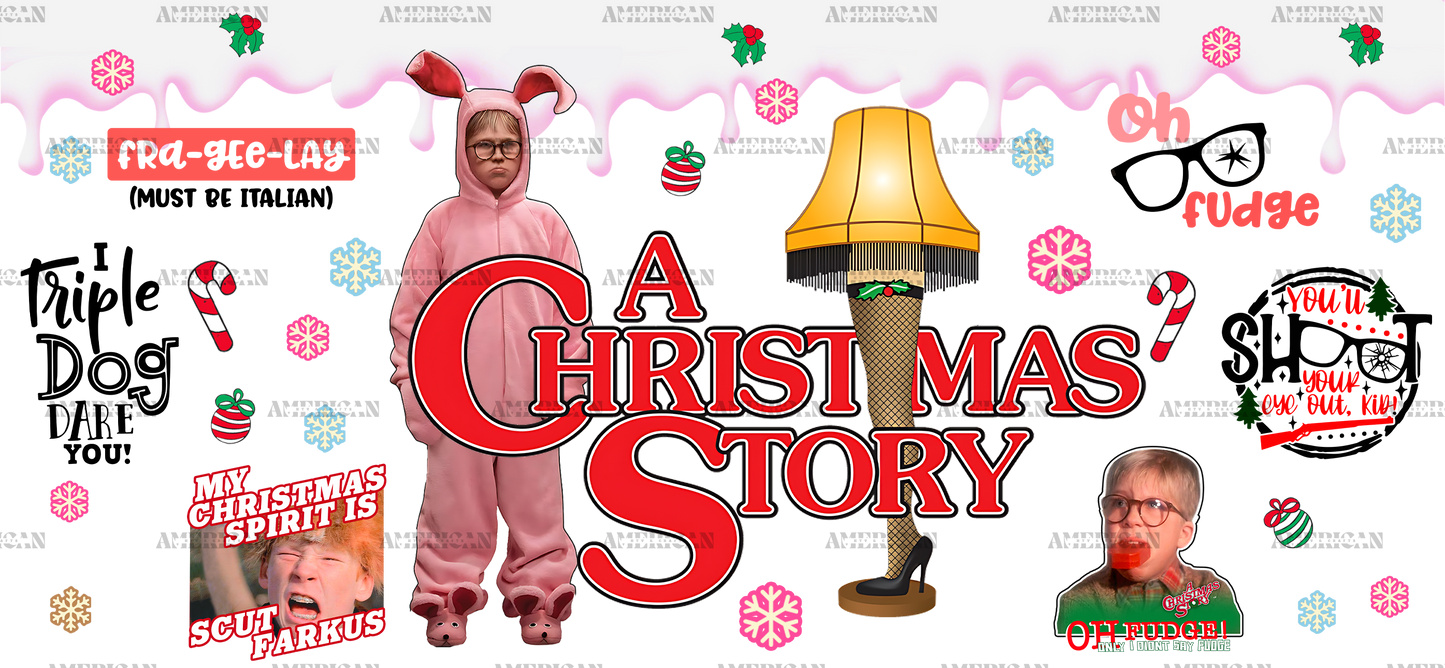 Christmas Story Fudge UV DTF Transfer