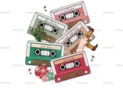 Christmas Tapes DTF Transfer