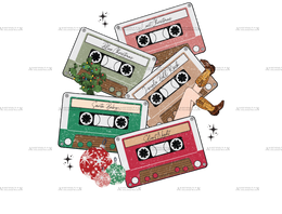 Christmas Tapes DTF Transfer