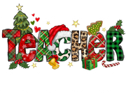 Christmas Teacher DTF Transfer
