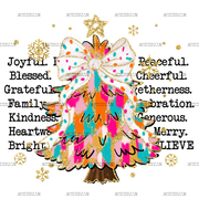 Christmas Tree-8 DTF Transfer
