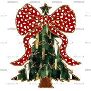 Christmas Tree Bow-1 DTF Transfer