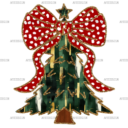Christmas Tree Bow-1 DTF Transfer