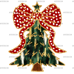 Christmas Tree Bow-2 DTF Transfer