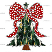 Christmas Tree Bow-3 DTF Transfer