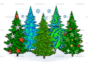 Christmas Trees DTF Transfer
